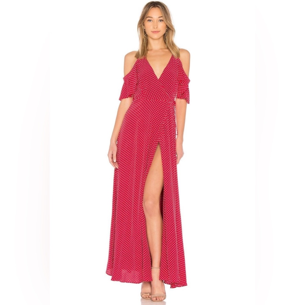 Acme Polka Dot Maxi Wrap Dress